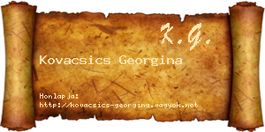 Kovacsics Georgina névjegykártya