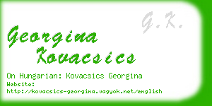 georgina kovacsics business card